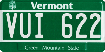VT license plate VUI622