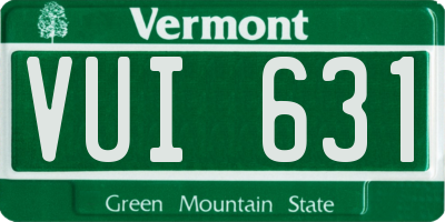 VT license plate VUI631