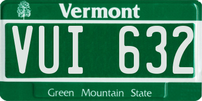 VT license plate VUI632