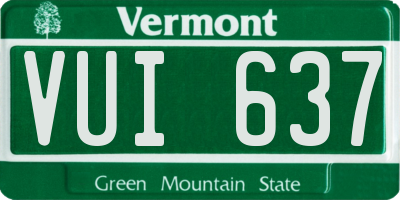 VT license plate VUI637