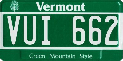 VT license plate VUI662