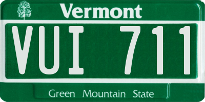 VT license plate VUI711