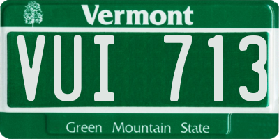 VT license plate VUI713