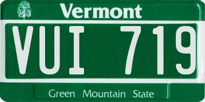 VT license plate VUI719