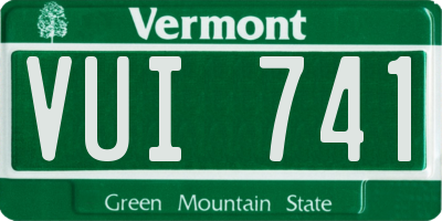 VT license plate VUI741