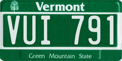VT license plate VUI791