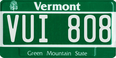 VT license plate VUI808