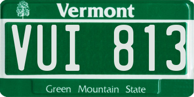 VT license plate VUI813