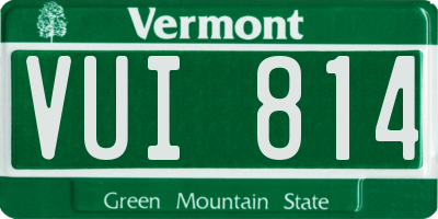 VT license plate VUI814