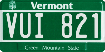 VT license plate VUI821