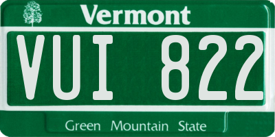 VT license plate VUI822