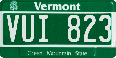 VT license plate VUI823