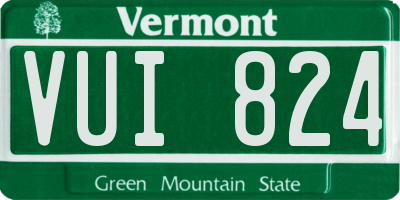 VT license plate VUI824