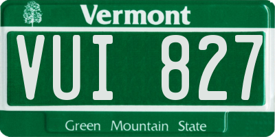 VT license plate VUI827