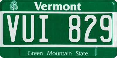 VT license plate VUI829