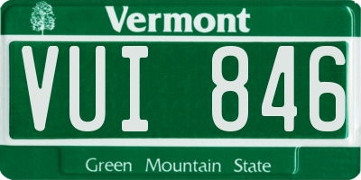 VT license plate VUI846