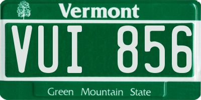 VT license plate VUI856