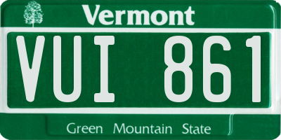 VT license plate VUI861