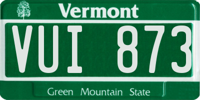 VT license plate VUI873