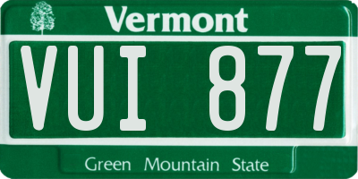 VT license plate VUI877