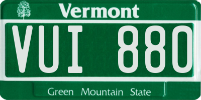 VT license plate VUI880
