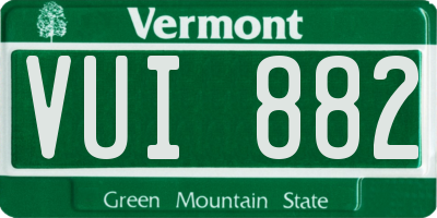 VT license plate VUI882