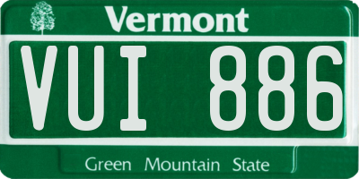 VT license plate VUI886