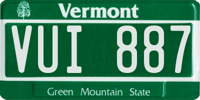 VT license plate VUI887