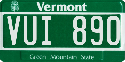 VT license plate VUI890