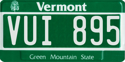 VT license plate VUI895