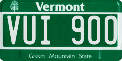 VT license plate VUI900