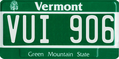 VT license plate VUI906