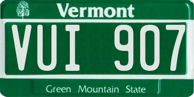 VT license plate VUI907