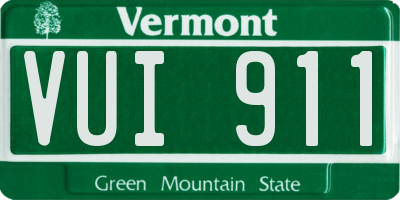 VT license plate VUI911