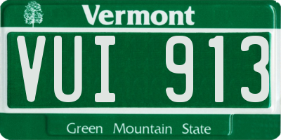VT license plate VUI913