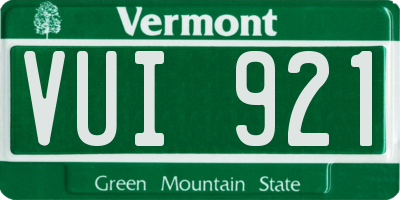 VT license plate VUI921