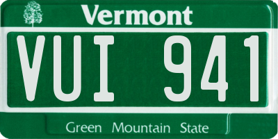 VT license plate VUI941