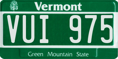 VT license plate VUI975