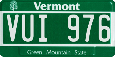 VT license plate VUI976