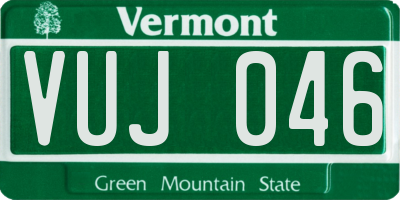 VT license plate VUJ046