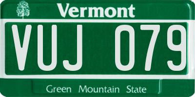 VT license plate VUJ079