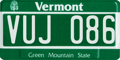 VT license plate VUJ086