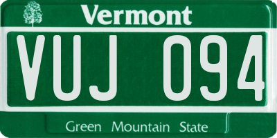 VT license plate VUJ094