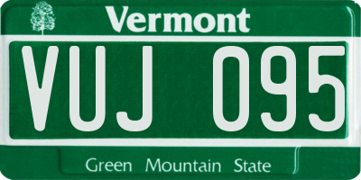 VT license plate VUJ095