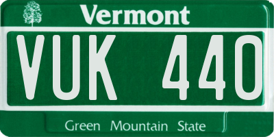 VT license plate VUK440