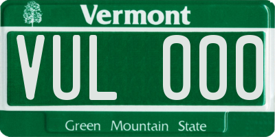 VT license plate VUL000