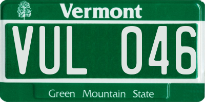 VT license plate VUL046