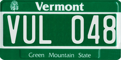 VT license plate VUL048