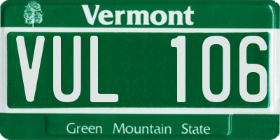 VT license plate VUL106