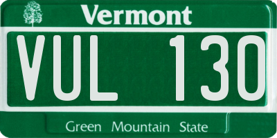 VT license plate VUL130